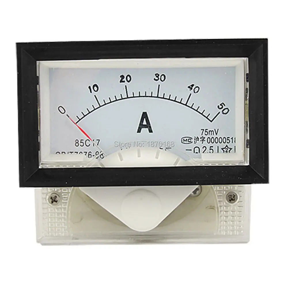 Instrument 85C17 DC 0 50A AMP Analog Panel Meter Ammeterin Current