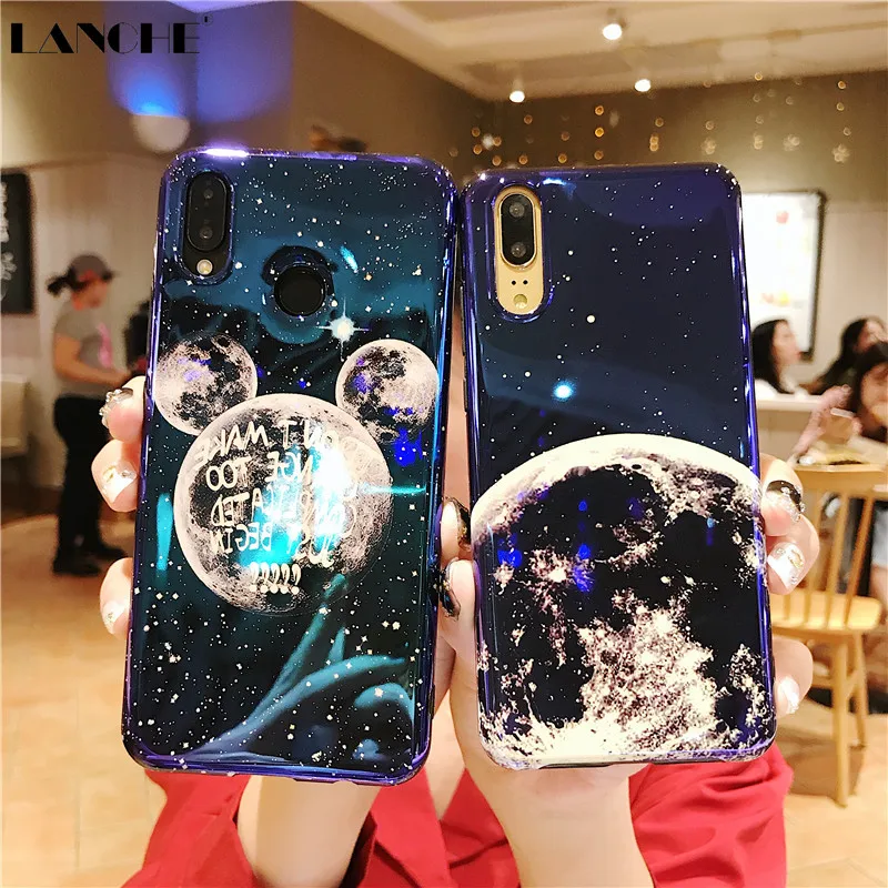 Чехол для телефона LANCHE Blu-Ray Huawei P20 P30 Mate 20 30 Pro чехол с планетой луной силиконовый