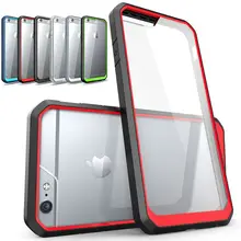 Hybrid Tpu PC Shockproof Transparent Clear Armor Full Body Hard Back Case for iPhone 6 6s 7 Plus Phone Cover Coque Capinha