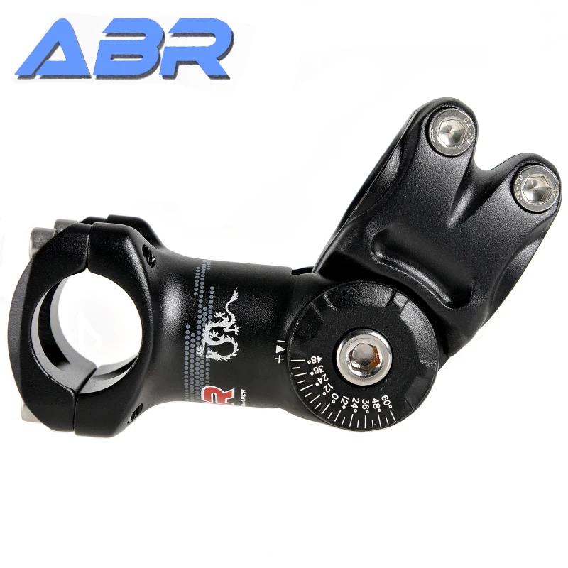 

ABR MTB Mountain Road Bike Bicycle DRANGON 6 Aluminum 6061 Adjustable Ultra-light Handlebar Stem 25.4mm Black Bike Bicycle Parts
