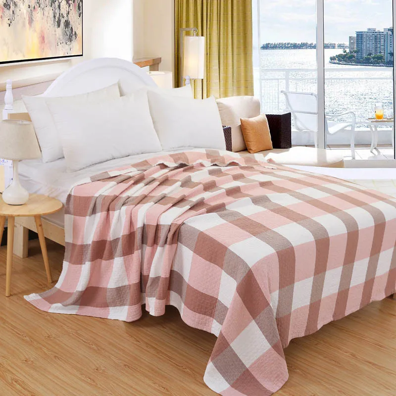 Three Layers Gauze Cotton Towel Blanket for Adults Kids Soft Breathable