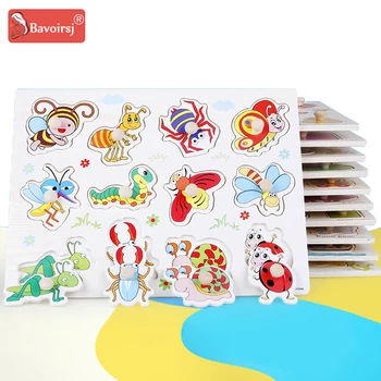 

Wooden Cartoon Parent Children Toys For Early Education Waldorf Kids Toy Wooden Plate Puzzles T0259