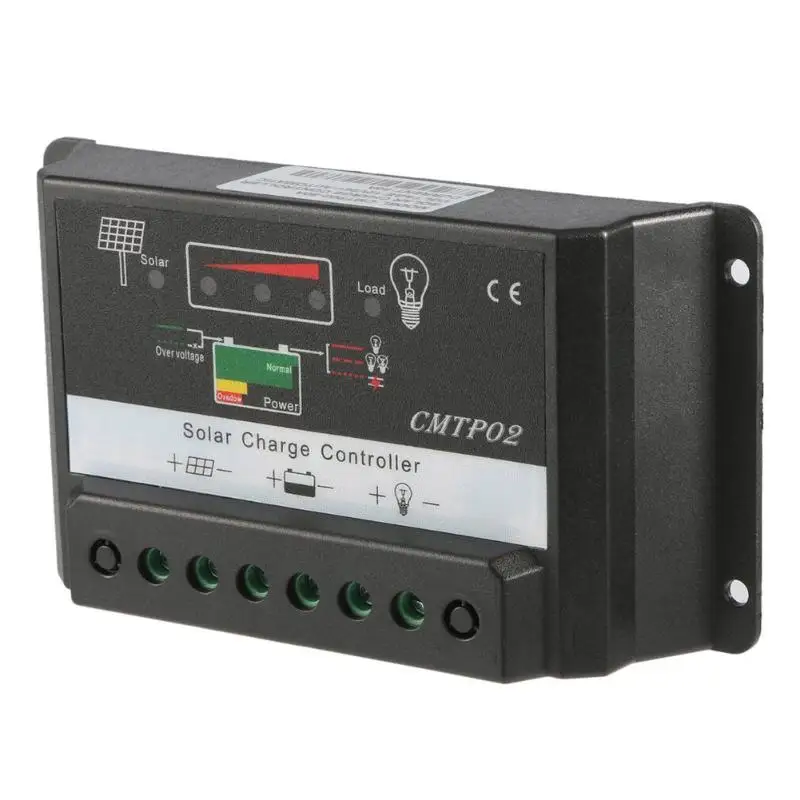 

30A 12/24V Solar Controller Voltage Regulator with Inverter Solar Charge Discharge Controller Black