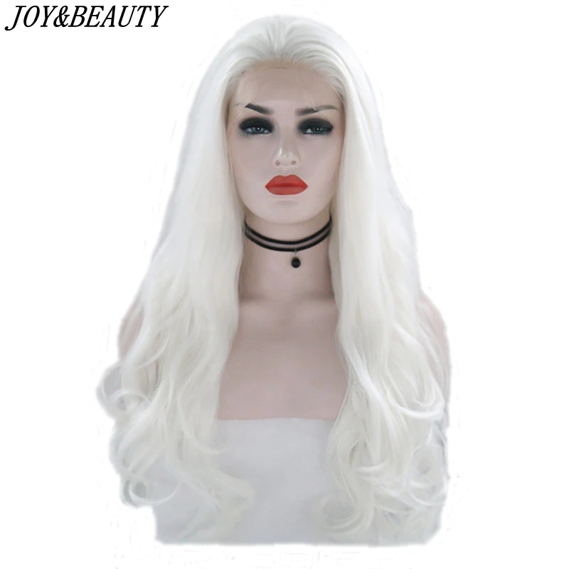 Парик JOY & BEAUTY белый розовый красный длинный парик из синтетического кружева