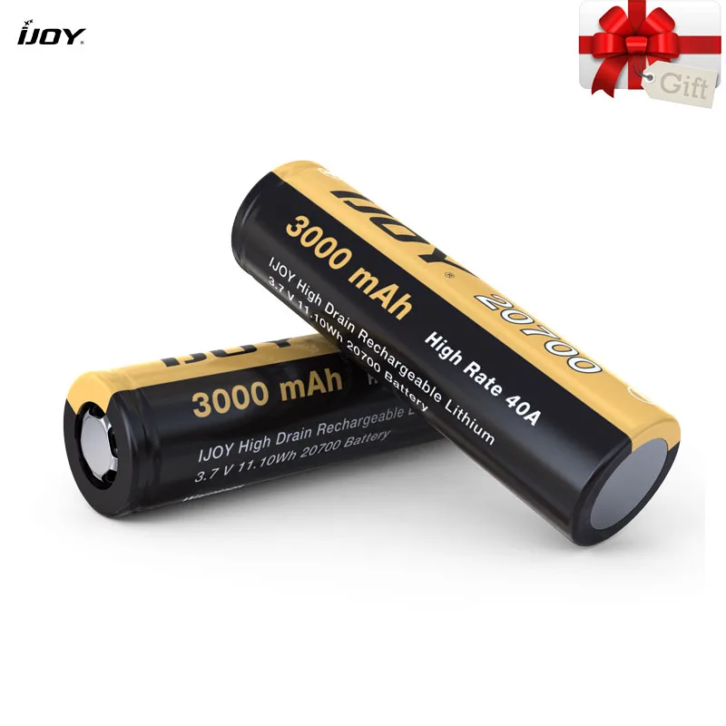 Günstig 100% Original IJOY 20700 Batterie 3000mAh Kapazität 3,7 V 40A Für Dual 20700 Box Mod Vape High Drain lithium Batterie