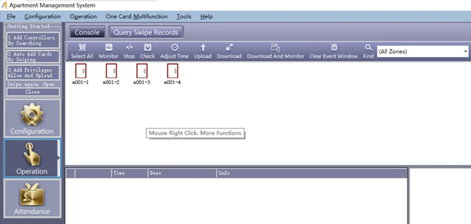 Operation interface
