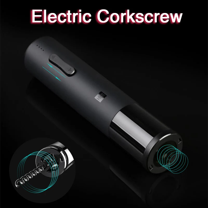 Ceny Oryginalny Xiaomi Huohou automatyczny otwieracz do butelek wina zestaw korkociąg elektryczny z aluminiowym nożem na domowy hotel wesele 6s otwarty