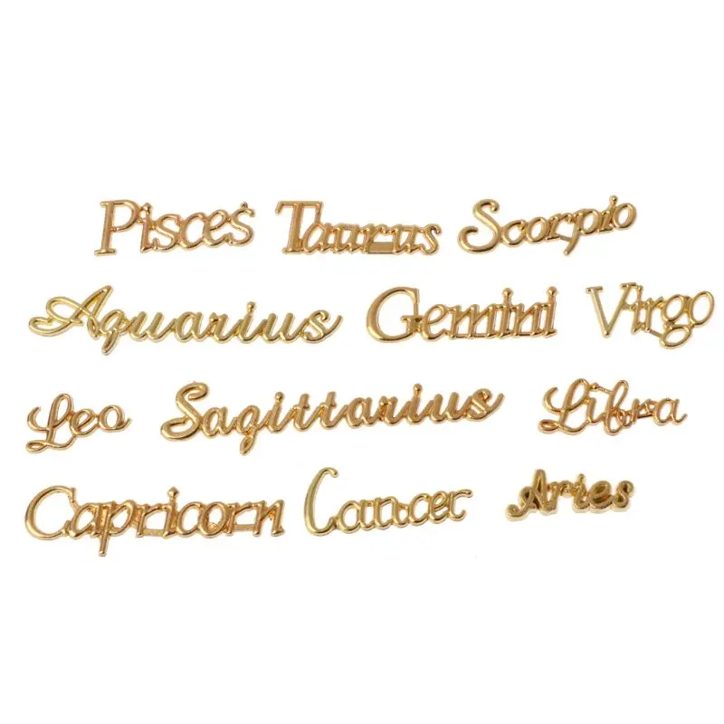 

12 Constellation English Name Resin Metal Fillings Epoxy Mold Jewelry Making