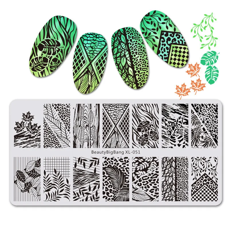 BeautyBigBang штамповки пластины для ногтей цветок бабочка кружева тема ногтей штамп пластины формы девушки листья изображения дизайн ногтей 6*12 см трафареты