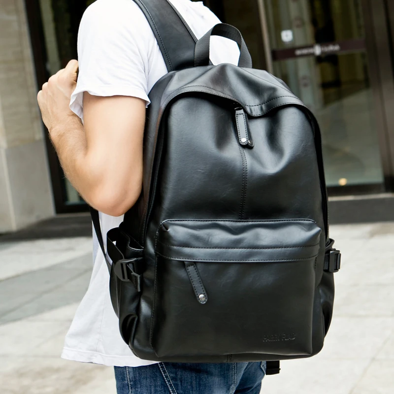 Men 100 Genuine Leather Large Capacity font b Laptop b font Travel Fashion font b Backpack