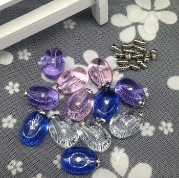 

500pcs/lot drop shape Crystal Vial pendant perfume vial wish oil bottle fashion necklace pendants name on rice art jewelry gifts