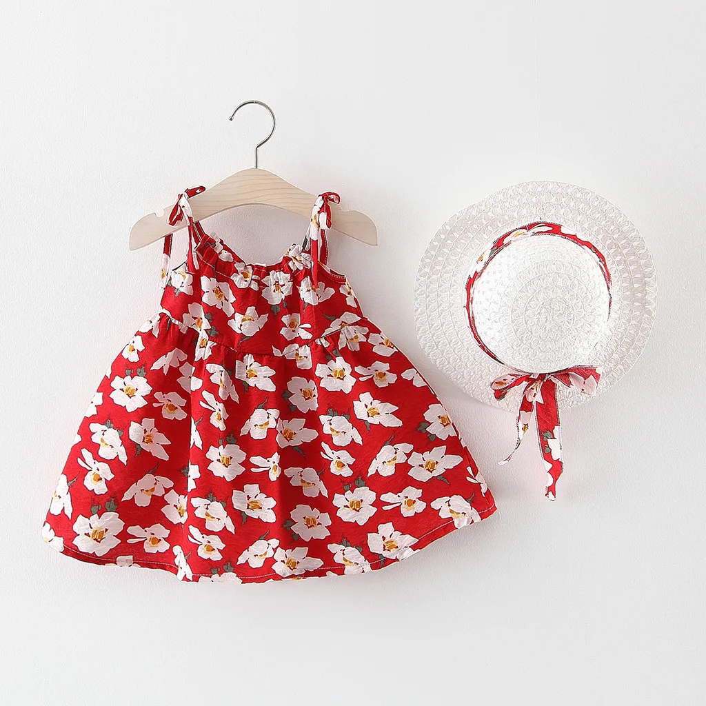 Perimedes Newborn Baby Girls Summer Dress Set Toddler Baby Kids Girls