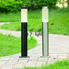 IP65 Открытый Газон лампа для сада/парка черный цвет сатин цвет AC85-265v современный стиль