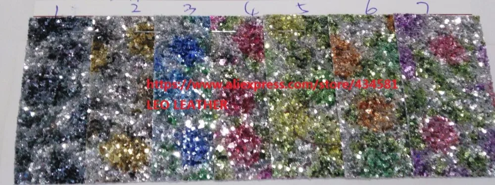 Массивная блестящая кожа с цветочным принтом винтажный вид PG006|glitter leather|leather
