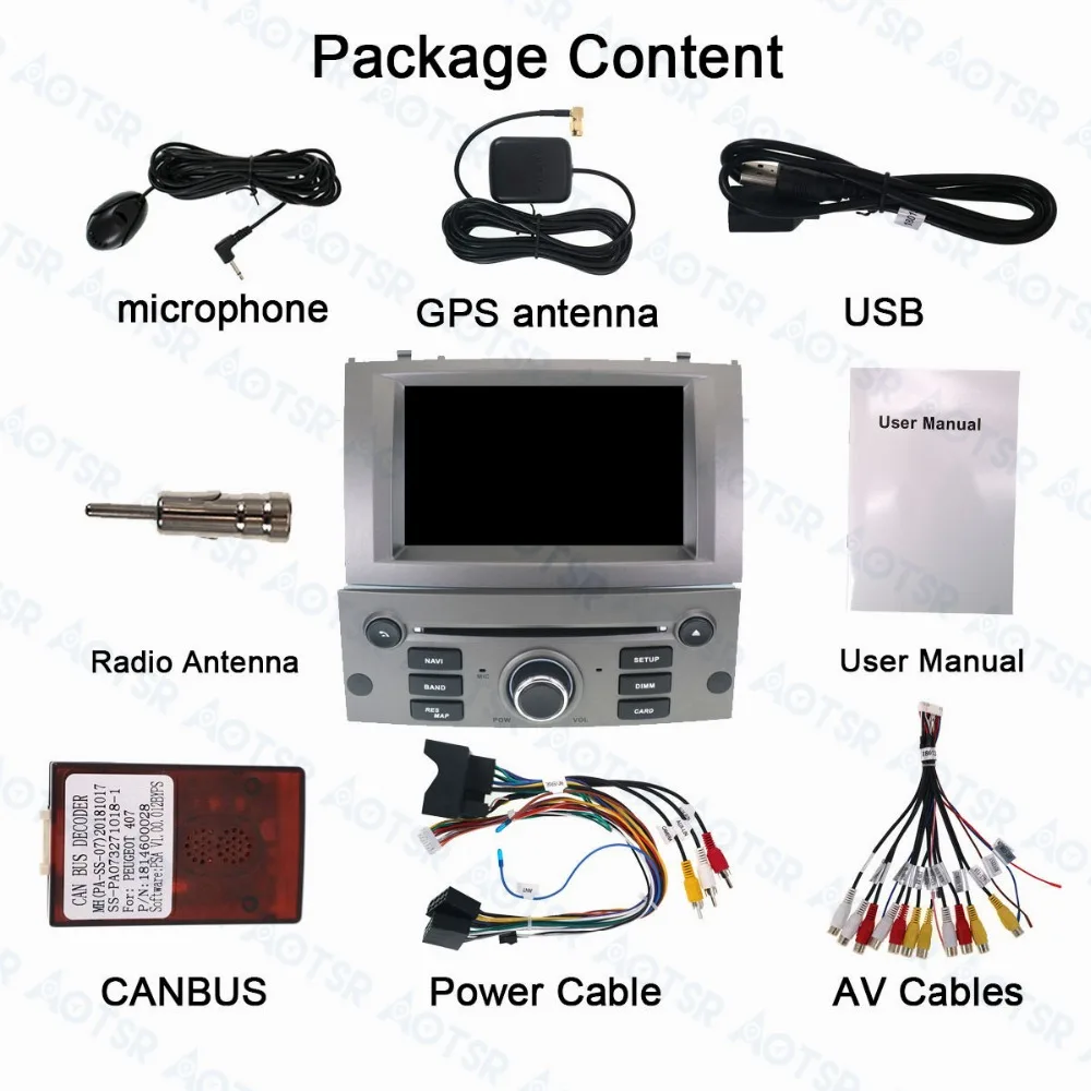 " Android 9,0 4+ 32G автомобильный DVD для peugeot 407 2004-2010 Авто Радио FM RDS стерео WiFi gps Навигация Аудио Видео DSP карта ips