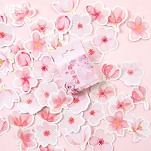 45 unidades/pacote cereja sakura palavras adesivos decorativos adesivos adesivos adesivos diy decoração diário papelaria adesivos
