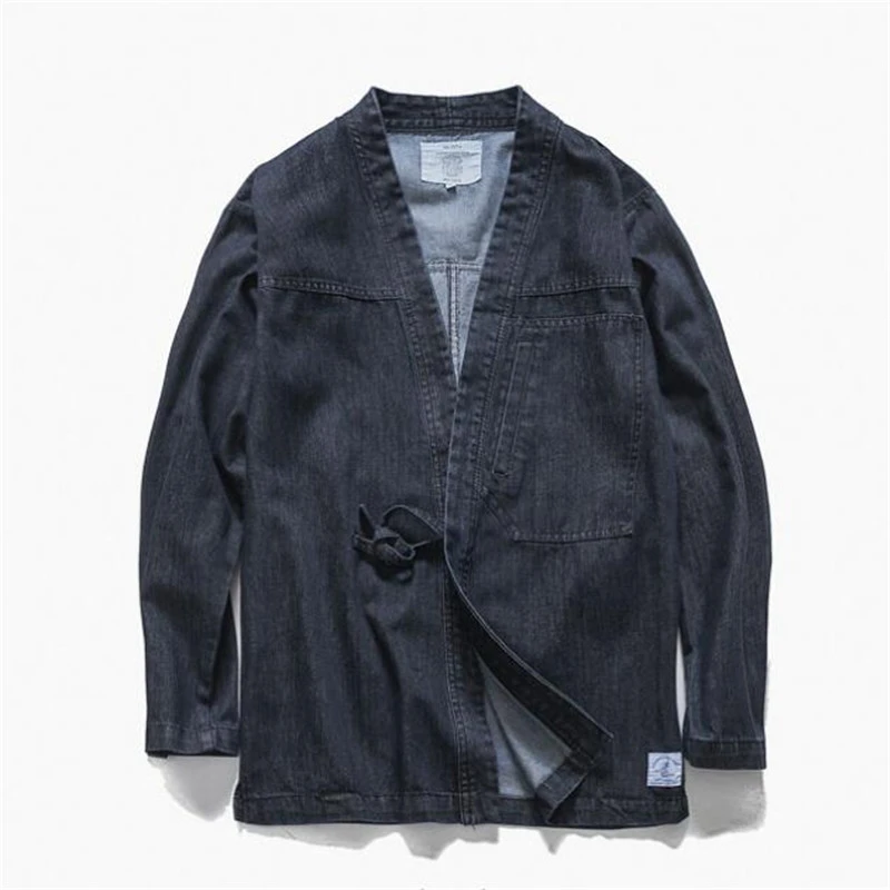Noragi着物16新しい到着男性デニムジャケットメンズジャケットとコートベルト緩い固体コート用メンズジャケット Denim Jacket Men Mens Denim Jacketmen Jacket Aliexpress