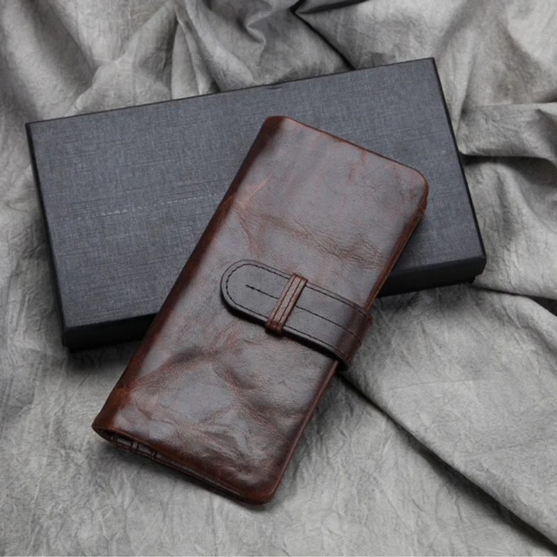Buy Men Oil Wax Genuine Leather Wallet Pocket Coin Credit Card Holder Vintage Clutch Bag Famous Brand Bifold Long Purse for only 27.48 USD Buy Men Oil Wax Genuine Leather Wallet Pocket Coin Credit Card Holder Vintage Clutch Bag Famous Brand Bifold Long Purse for only 27.48 USD