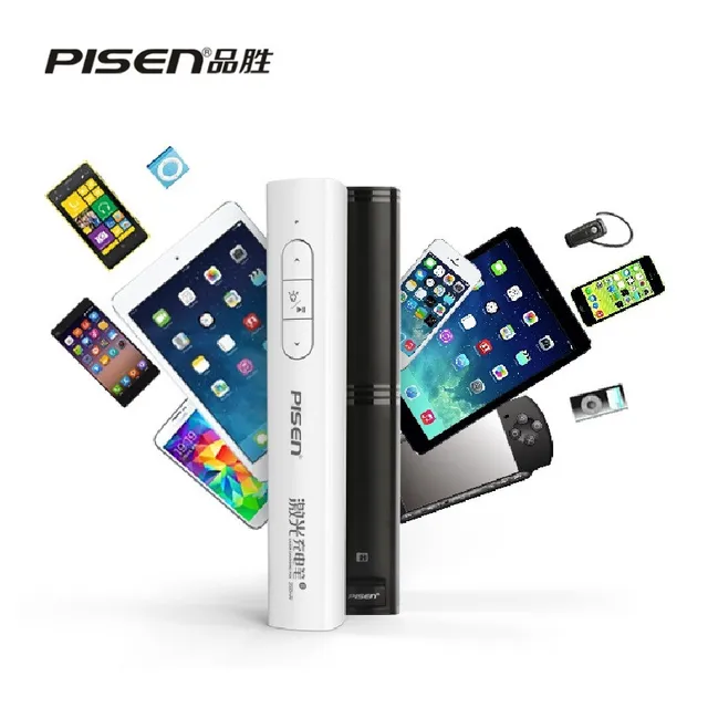 PISEN Марка 2500 мАч Power Bank 2.4 ГГц Беспроводная Лазерная Ручка С Пульт Дистанционного Управления Лазерная Указка PPT Ведущий Ручка Nano для Windows