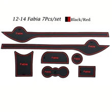 Car Styling per Skoda Fabia 2012-2014 Porta Slot Pad Porta Scanalatura Zerbino Tazza Zerbino Interni antiscivolo zerbino s Polvere Zerbino Styling Accessori