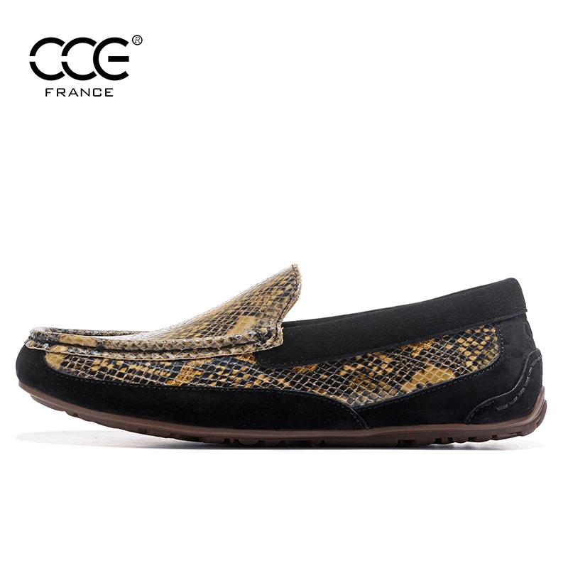 2017 1768 Superior Holgazanes Serpiente Mocasines Manera Llegada Serpentina Pisos Genuino La Zapatos Black Cuero Hombres Calidad Cce Nueva De A0qAdw