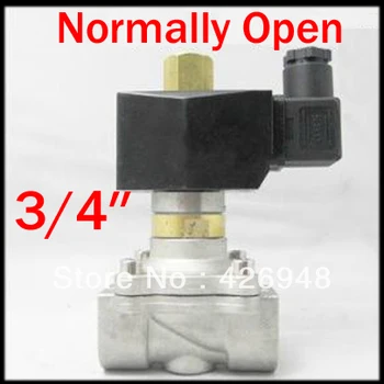 

3/4'' 20mm Port Stainless Steel Normally Open 2-Way SS Electric Solenoid Valve Viton Oil Acid,110V AC 220V AC 12V DC 24V DC