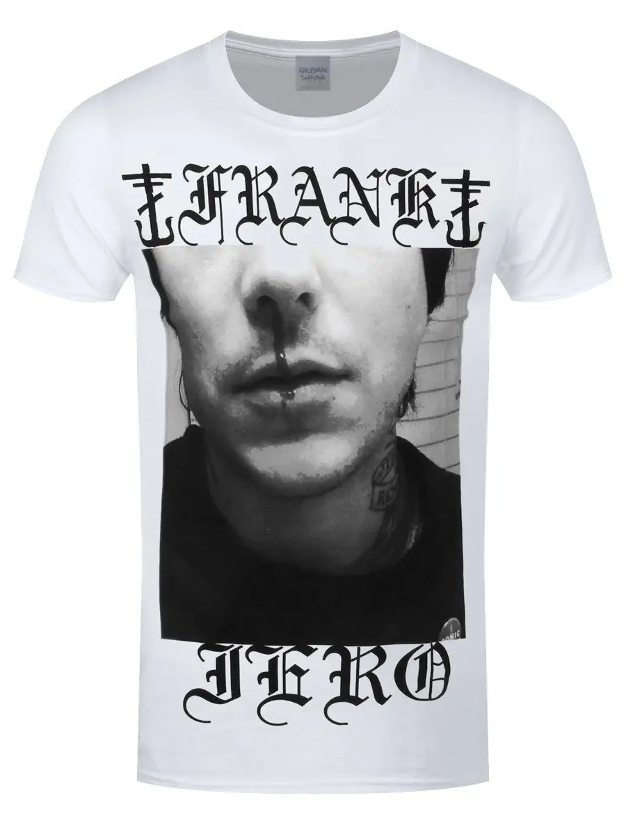 

Frank Iero Nosebleed Men's White T-shirt Mens Fashion 2018 100% Cotton Short Sleeve O-Neck Tops Tee Shirts Sleeve Harajuku Tops