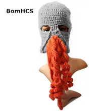 BomHCS забавная страшная Шапочка зомби ручная работа вязаная маска Кепка-восьмиклинка подарок на день рождения Хэллоуин