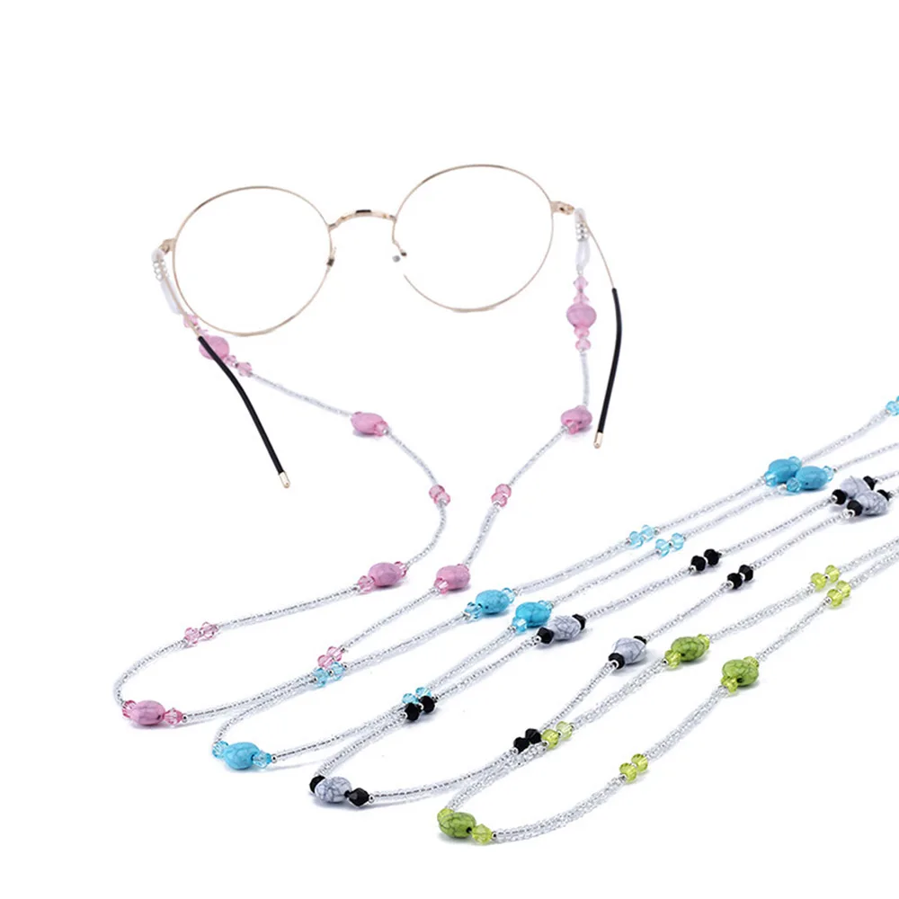 

New Heart Shaped Beaded Anti-slip Reading Glasses Sunglasses Chain Cord Rope Holder Eyewear Spectacle Strap Retainer