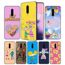 Hey Arnold Soft Black Silicone Case Cover for OnePlus 6 6T 7 Pro 5G Ultra-thin TPU Phone Back Protective