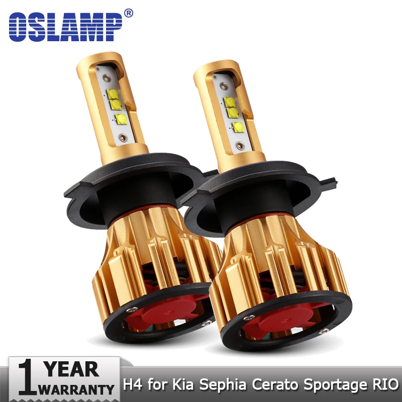 

Oslamp H4 LED Headlight Bulbs Hi lo Beam 70W 7000LM Car Auto Headlamp Led Light 12v 24v for Kia Sephia Cerato Pride Sportage RIO