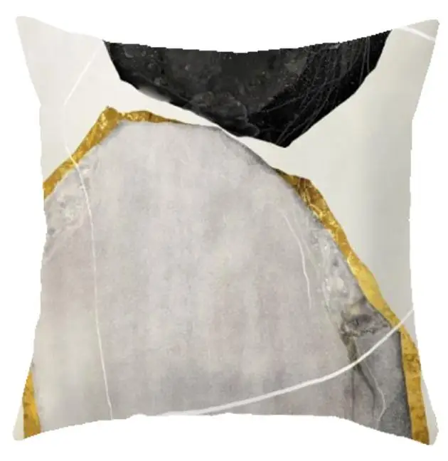 Декоративная Ландшафтная подушка в скандинавском стиле, абстрактное искусство, геометрический мрамор, креативный диван, подушка для гостиной, стул, спинка - Цвет: A22