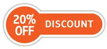 12.5x5cm 20% OFF DISCOUNT SALES TAG Self adhesive shop promotion sticker, Item No. PD10