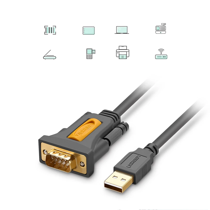 Ugreen USB в RS232 COM порт Последовательный DB9 контактный кабель адаптер PL2303 для Windows USB выход RS232 COM