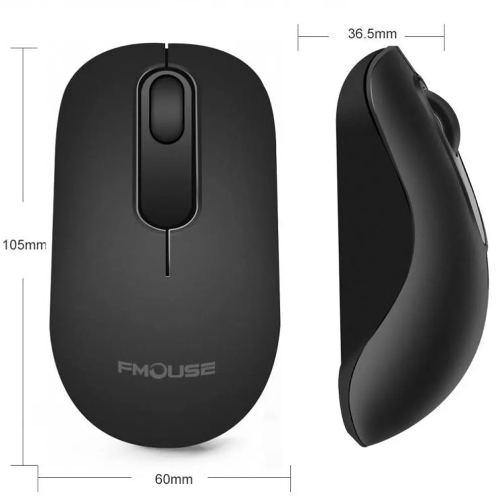 Оригинальная оптическая мышь FMOUSE M201 1200 точек/дюйм беспроводная Бесшумная мини 2 4