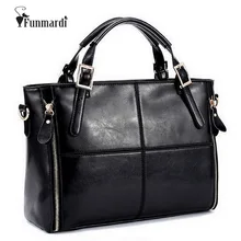 FUNMARDI Luxury Handbags Women Bags Designer Split Leather Bags Women Handbag Brand Top handle Bags Female