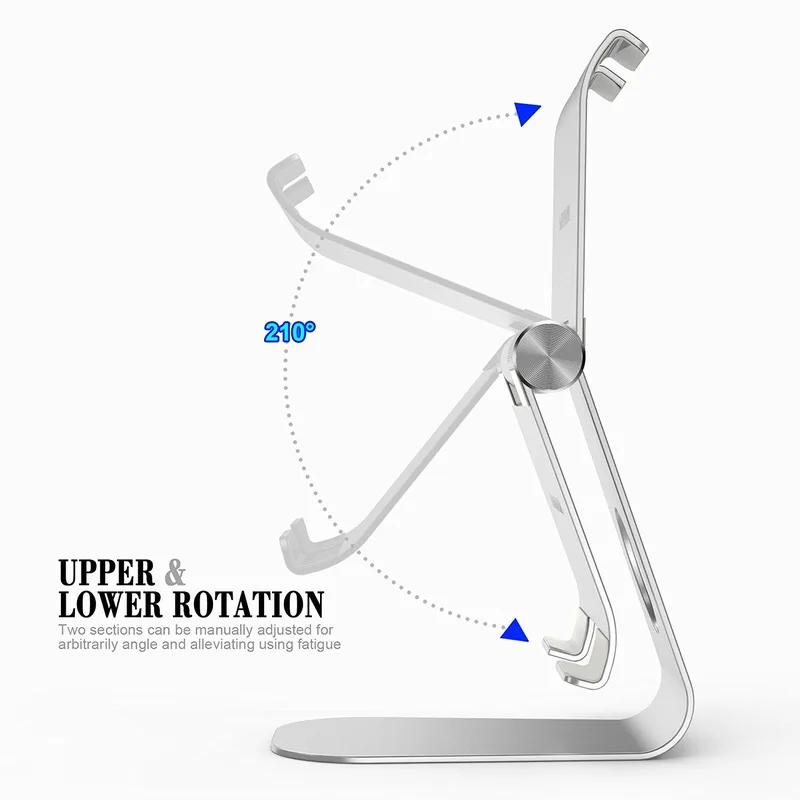 Portefeuille Adjustable Tablet Stand Holder Dock for iPad Pro 10.5 12.9 9.7 Air 2 mini Samsung Metal Aluminum Alloy Support Bed (2)