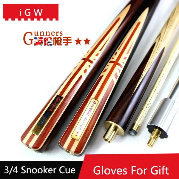 Cheap 2016 New England Style 3/4 Snooker Cues Sticks 9.8mm Tips With Extension 35cm Wenge Wood Bilardo Isteka China