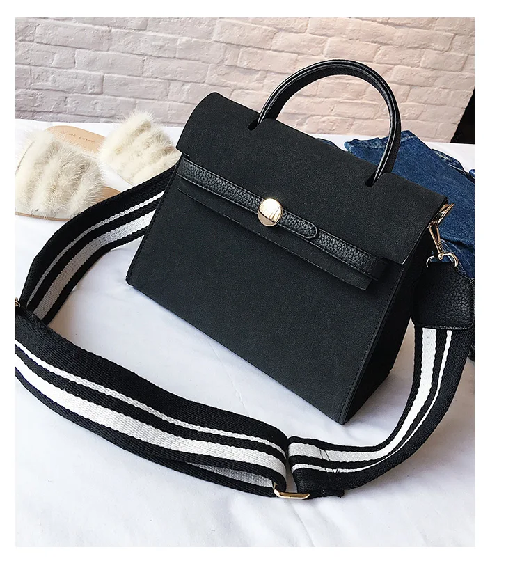 Women Messenger Bag Famous Brand Vintage Retro Women Crossbody Bag Small PU Leather Handbag Women Splicing Shoulder Bag