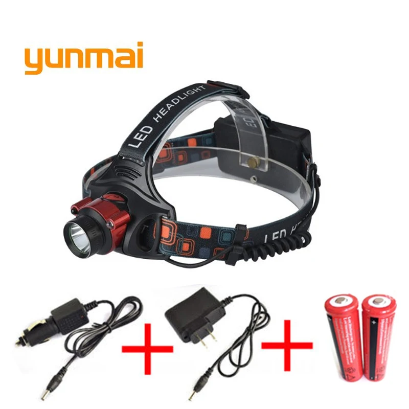 

High Power 2300LM NEW xml T6 Headlamp Lights Head Lamp Rechargeable Fishing Hunting Headlight with 18650 Batteries