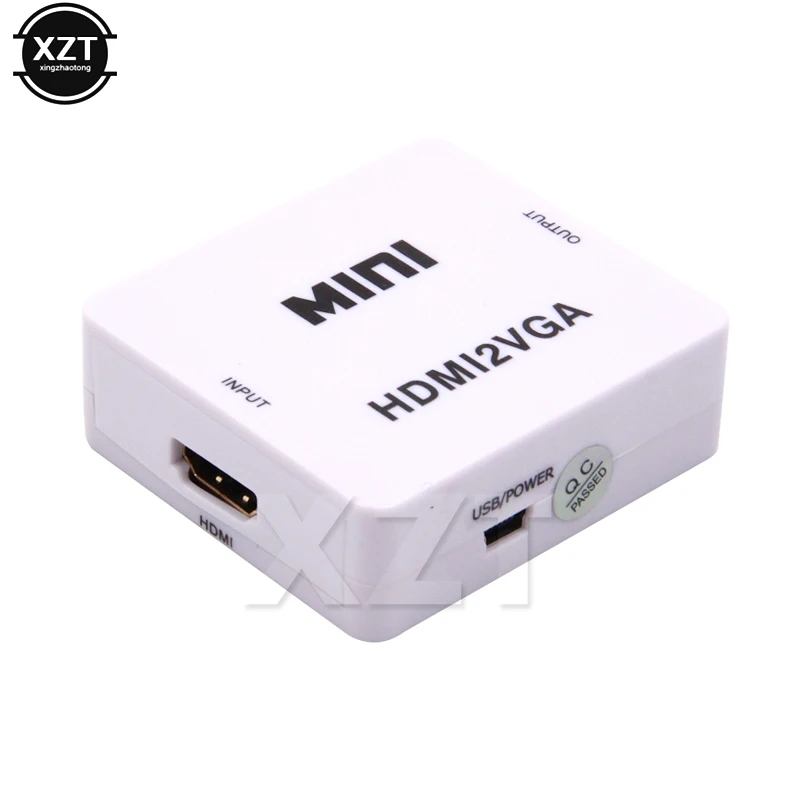 

1pc High Speed HDMI to VGA Converter With Audio HDMI TO 2VGA Video Box Adapter For HD 1080P Xbox 360 PC DVD PS3