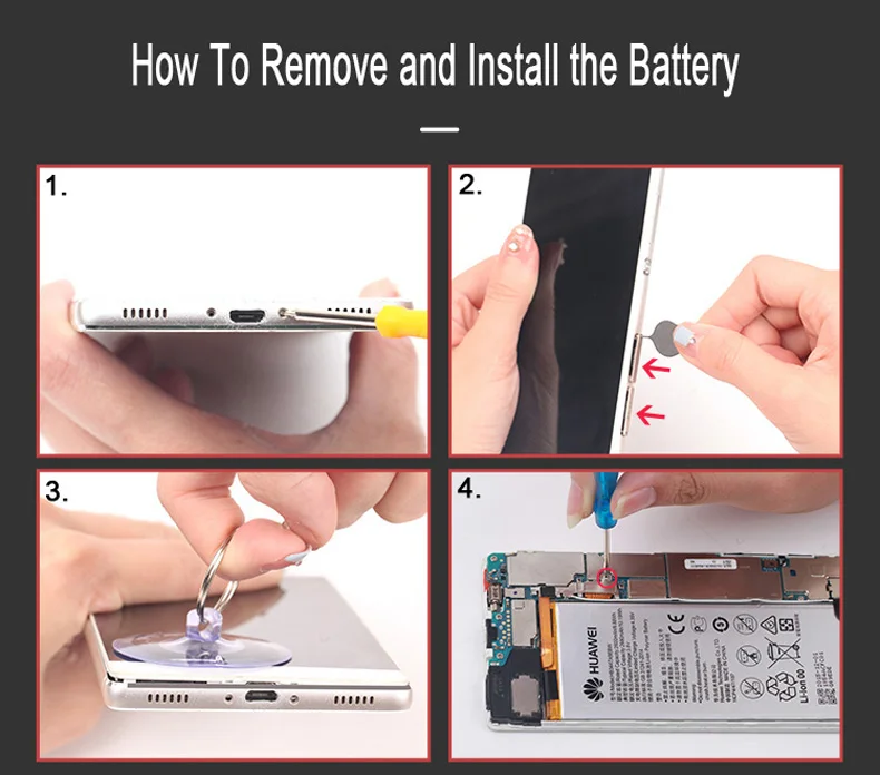 Original NOHON Battery For Huawei P8 HB3447A9EBW 26800mAh Replacement Phone Battery For Huawei P8 Batteries Free Tools           (9)