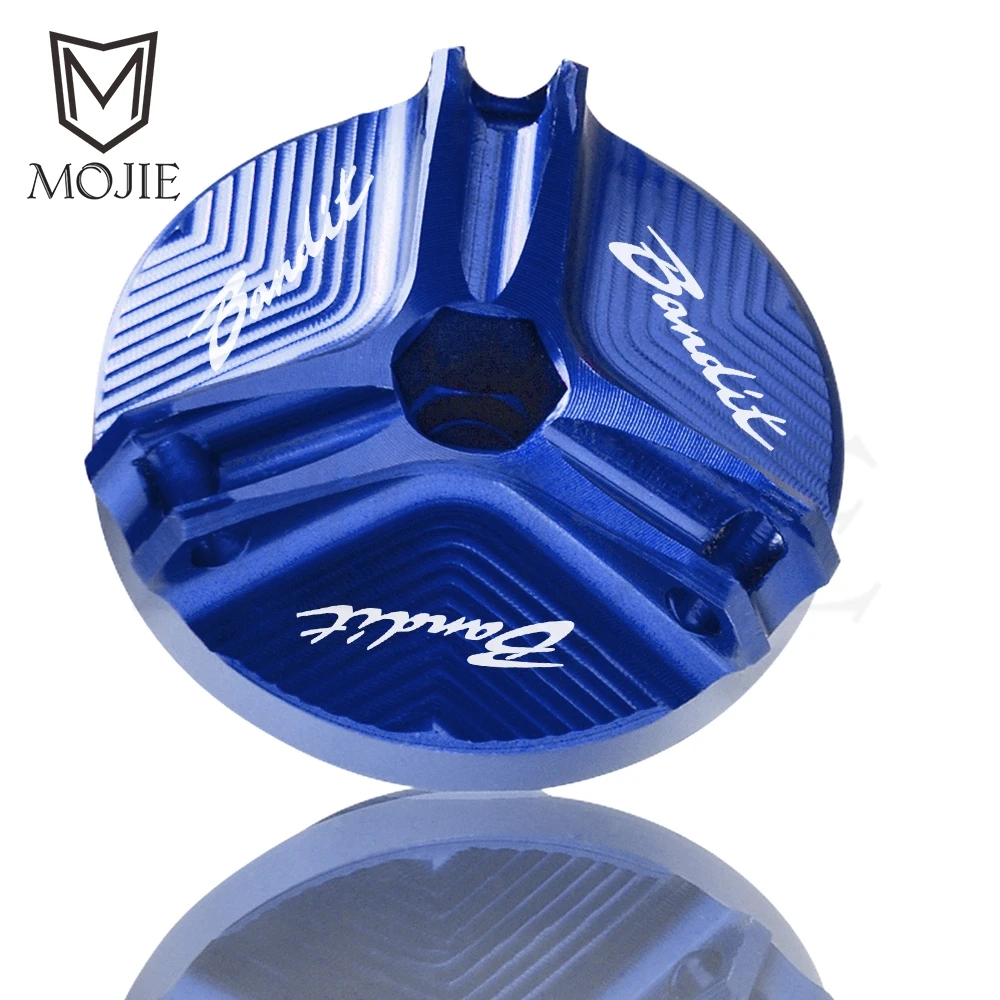 M20* 2,5 Мотоцикл с ЧПУ алюминиевая Заглушка Крышка винт двигатель масло Слива заливная крышка гайка для Suzuki GSF 600 600S 1200 1250 250 BANDIT - Цвет: M20x2.5 Blue