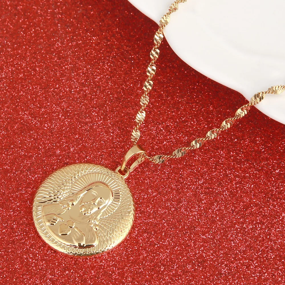 

Religious Jesus Medal Pendant Necklace Jewelry Christian Heart Jewelry Men Gift