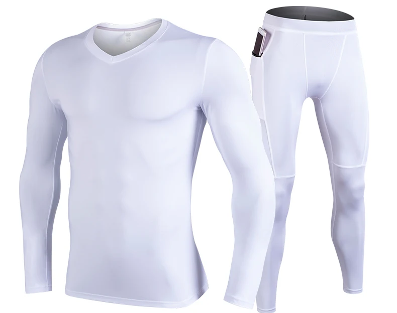 MMA Kit rashguard Male Man Compression Sports Suit Quick drying Perspiration Fitness Training Sportswear Jogging Running Clothes (20)