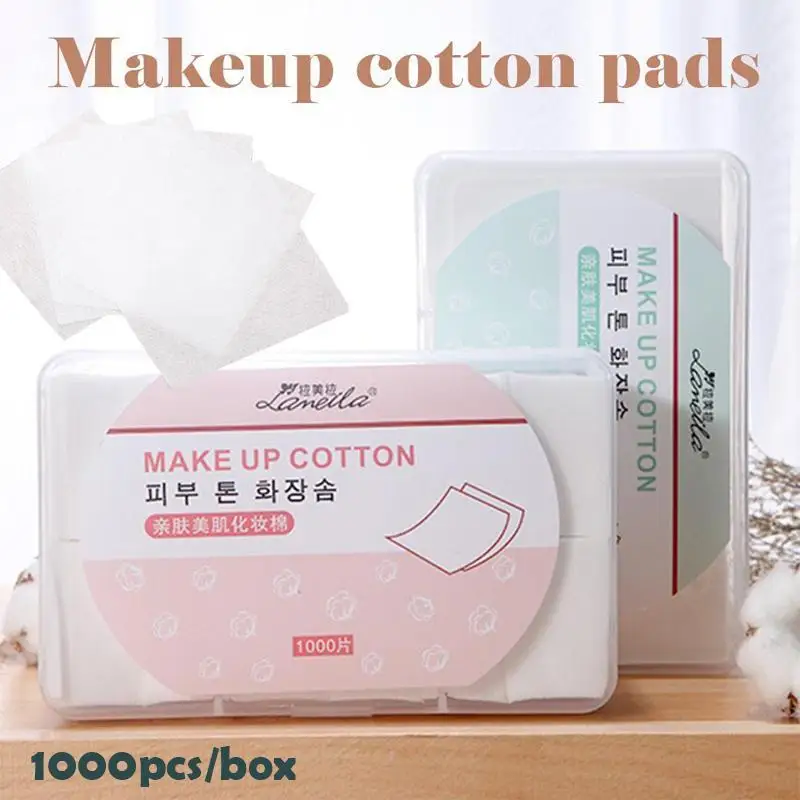 1000Pcs/pack Makeup Wipes Cotton Pads Disposable Remover Soft Polish