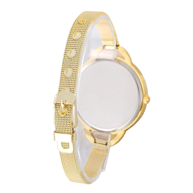Women's Watch Fashion Gold Wirst Watch Lady Student Clock Bracelet