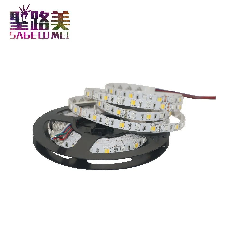 5 m/roll DC12V 60 Светодиодный s SMD 5050 RGB CCT Светодиодные ленты света RGBW светодиодный ленты неводозащищенный светодиод полосы бар свет строки