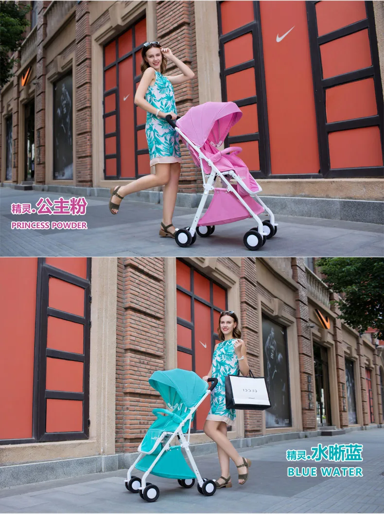 Twin baby stroller detachable can sit reclining reversing light folding second child baby car safety stable twin baby stroller