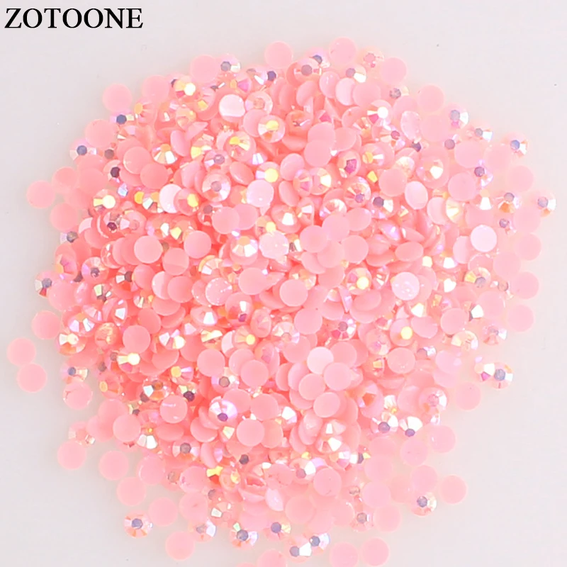 

ZOTOONE Flatback Resin Nails Rhinestones For Mobile Phone DIY Stones For Clothes Decoration Non Hotfix Strass Crystal Applique E